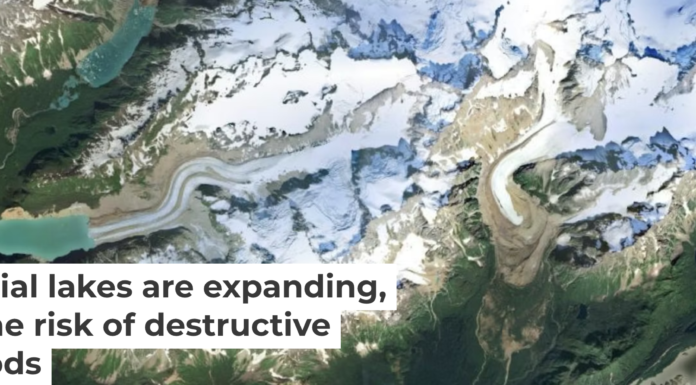 A study explored the evolution of several glacial lakes near Bering Glacier, Alaska. Google Earth, AirbusMaxar Technologies, CNES/Airbus